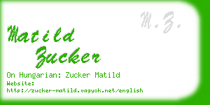 matild zucker business card